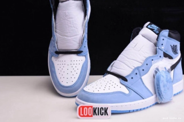 1 HIGH AIR WHITE BLACK UNIVERSITY RETRO BLUE 555088-134 JORDAN 0729
